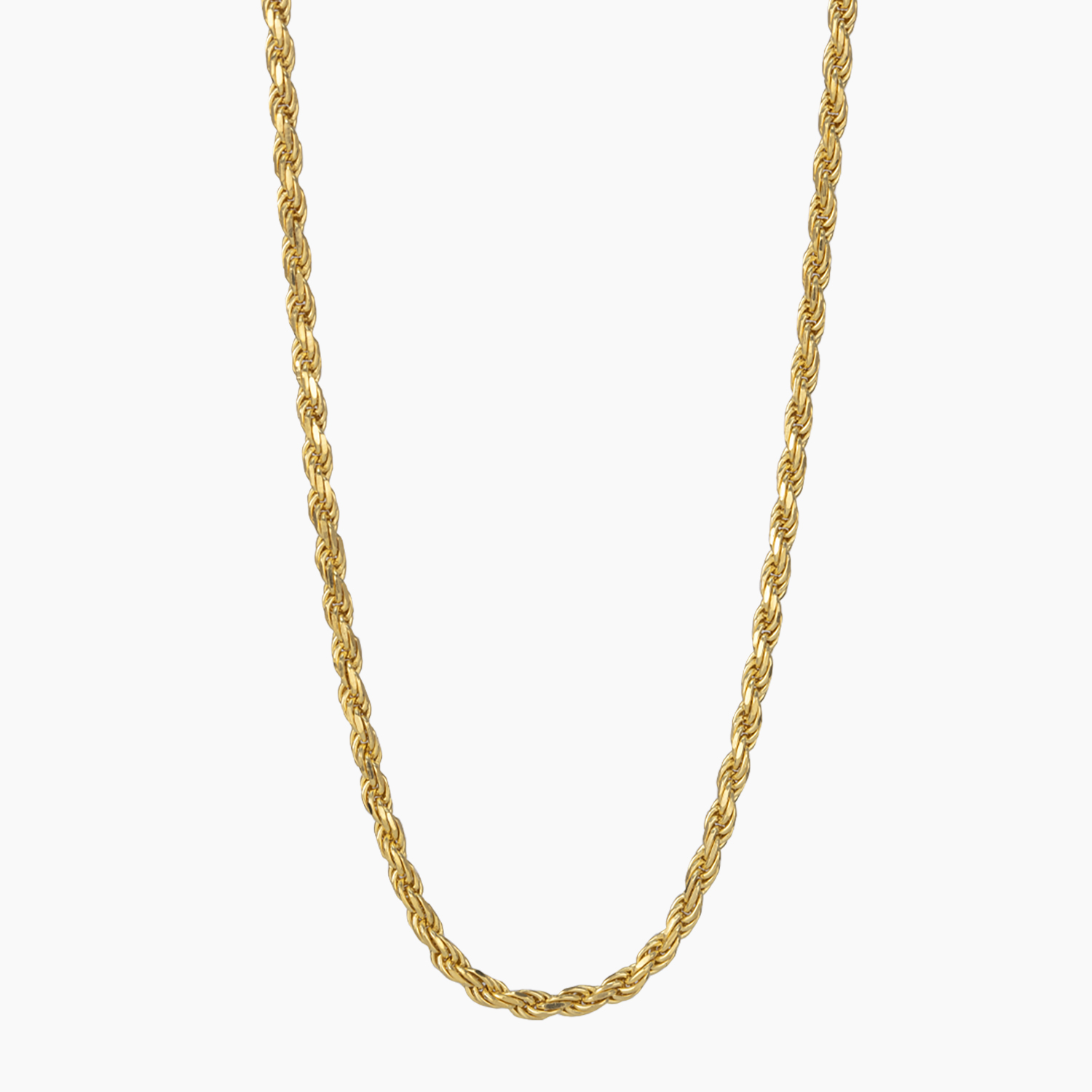 Yellow Gold Diamond Cut Rope Chain image number null